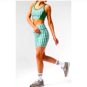 NEW Green and White Checkered Shorts size M, XL